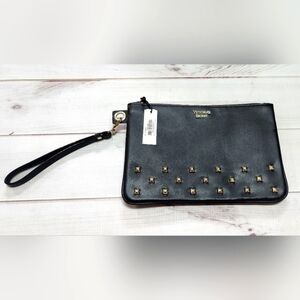Victoria's Secret Black Studded Wristlet Wallet Limited Edition - New With Tags